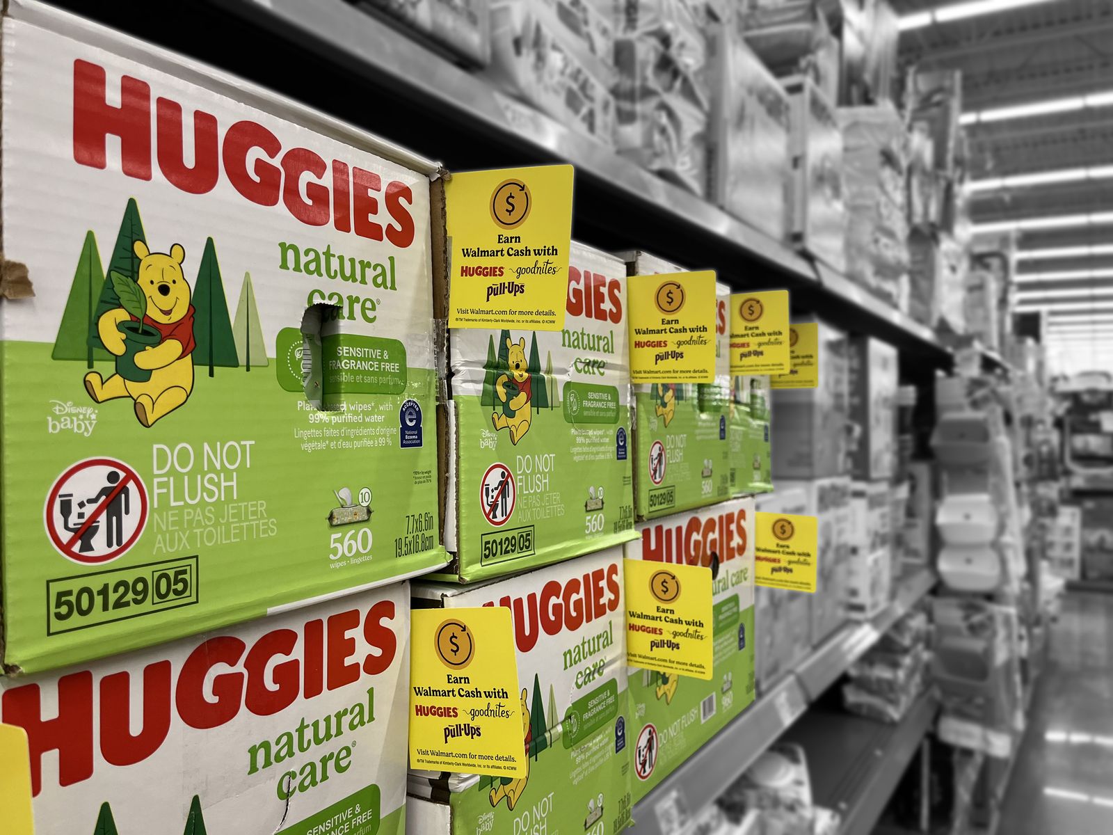 Huggies in a Walmart store