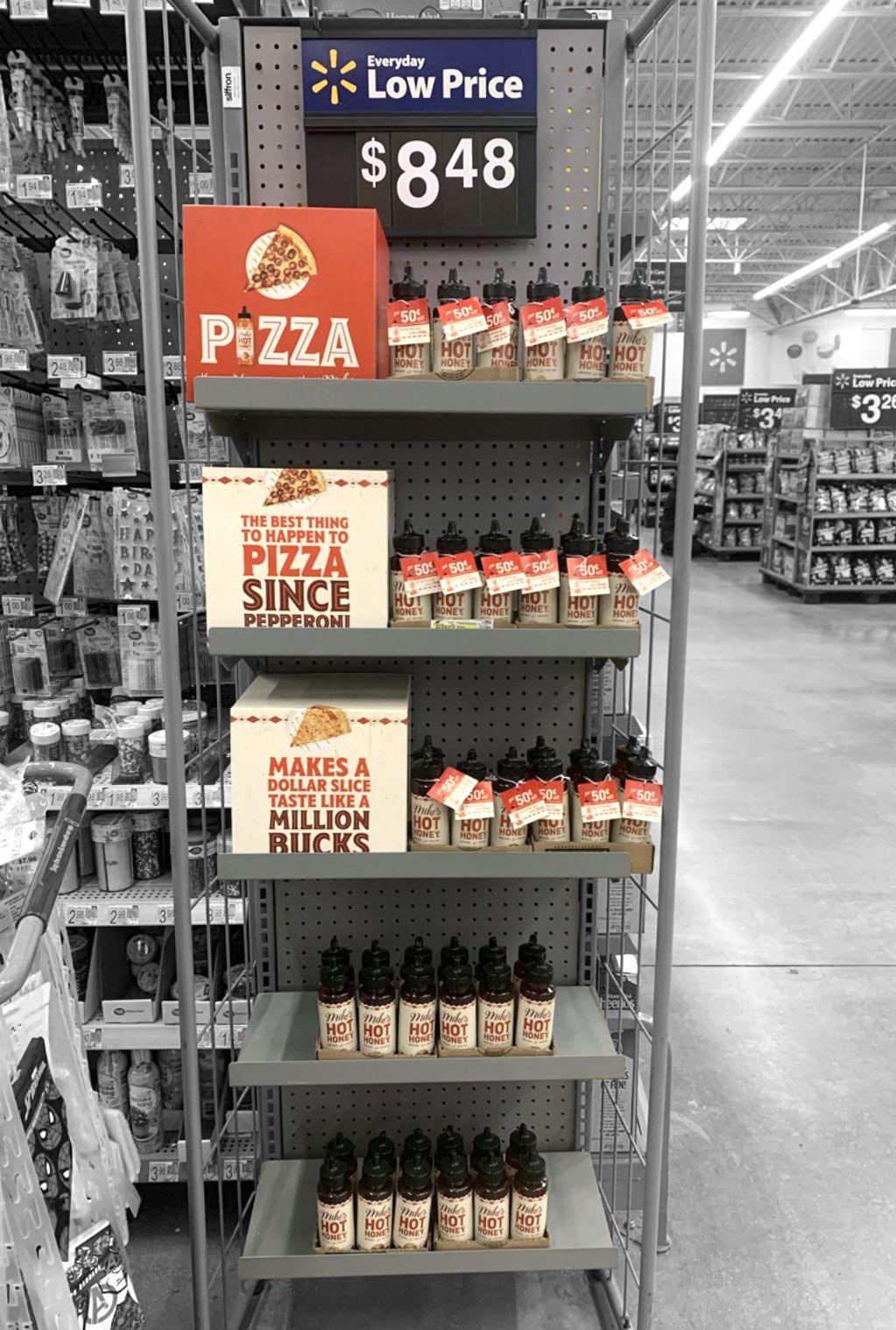 Mike's Hot Honey in a Walmart store