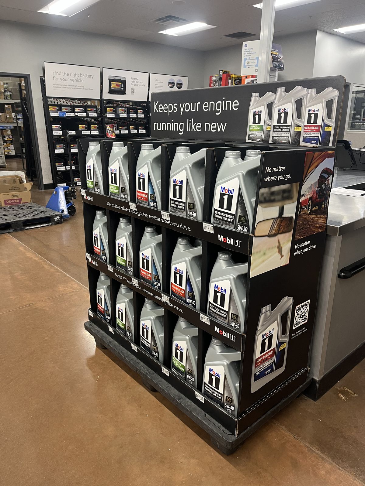 Mobil 1 in a Walmart store