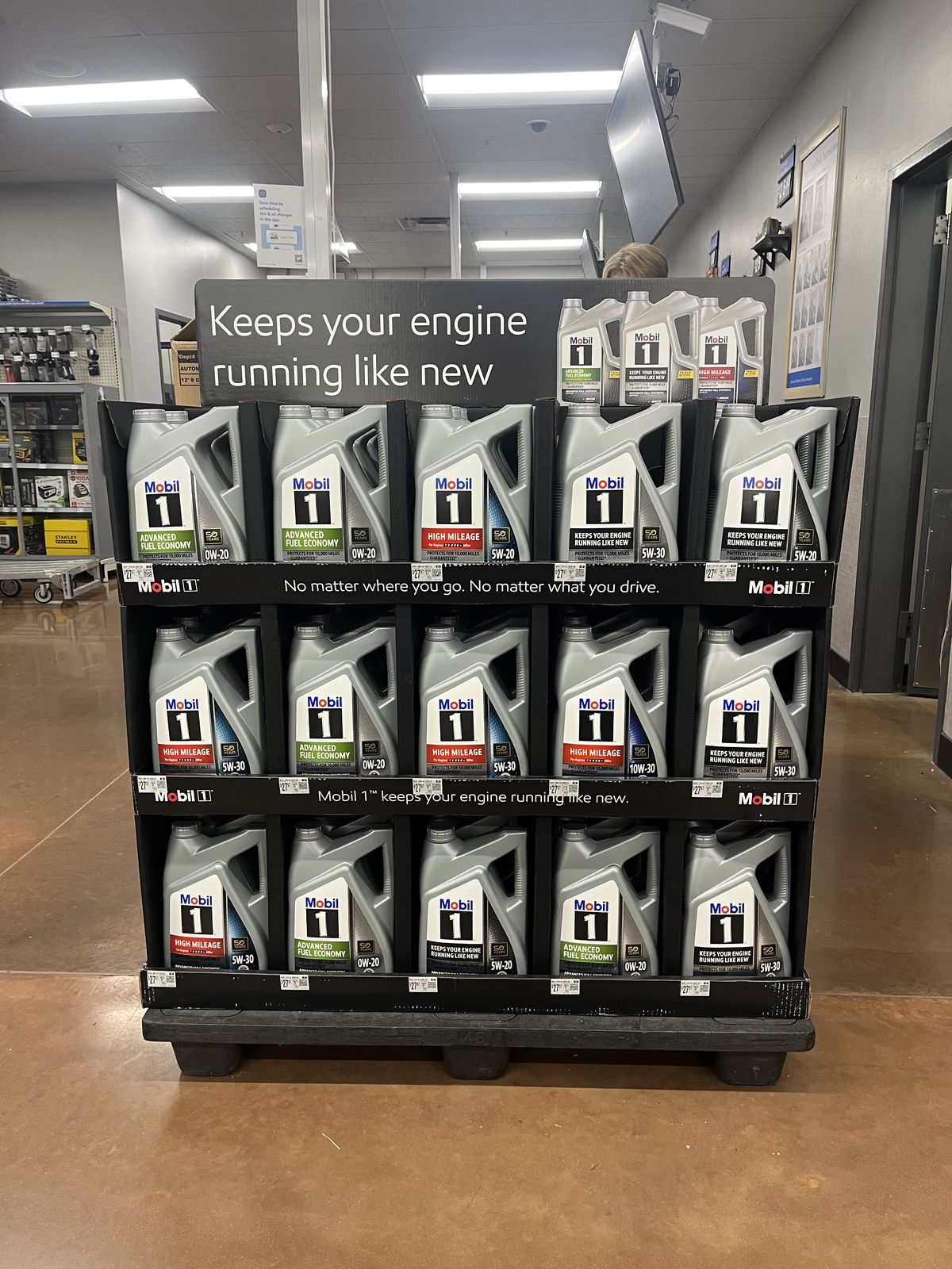 Mobil 1 in a Walmart store