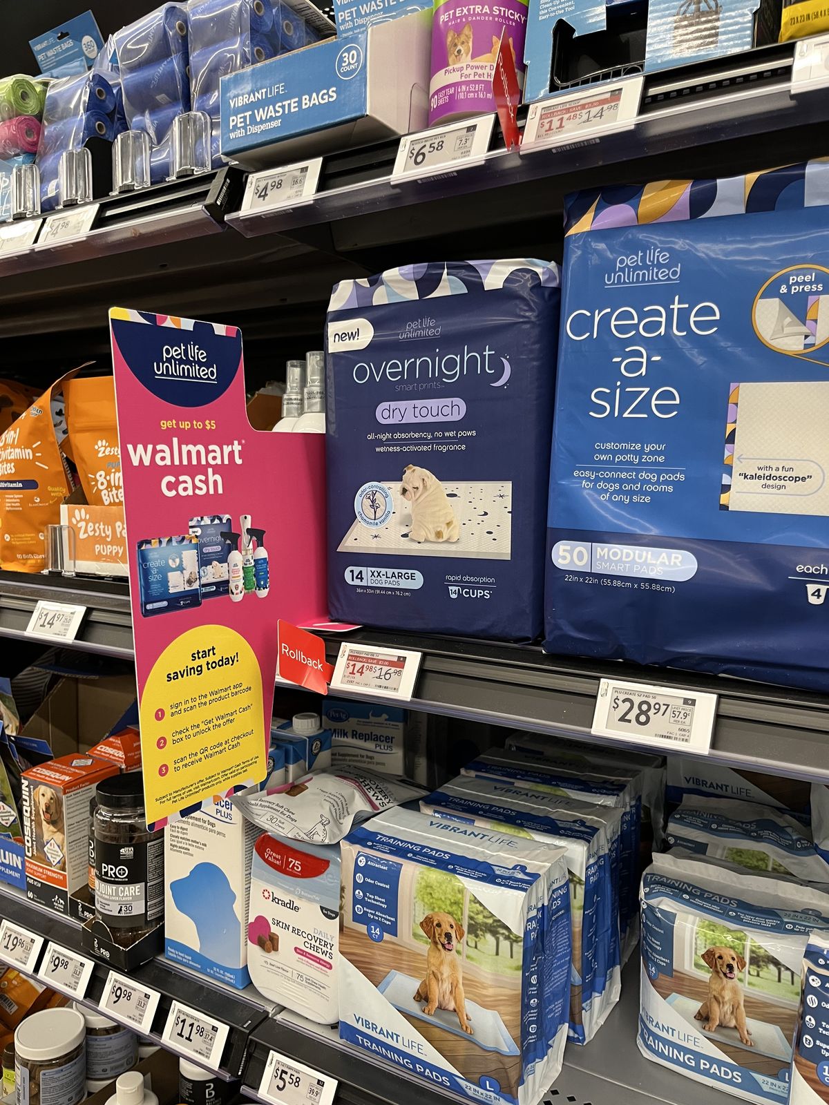 Pet Life, bookend blades in a Walmart store