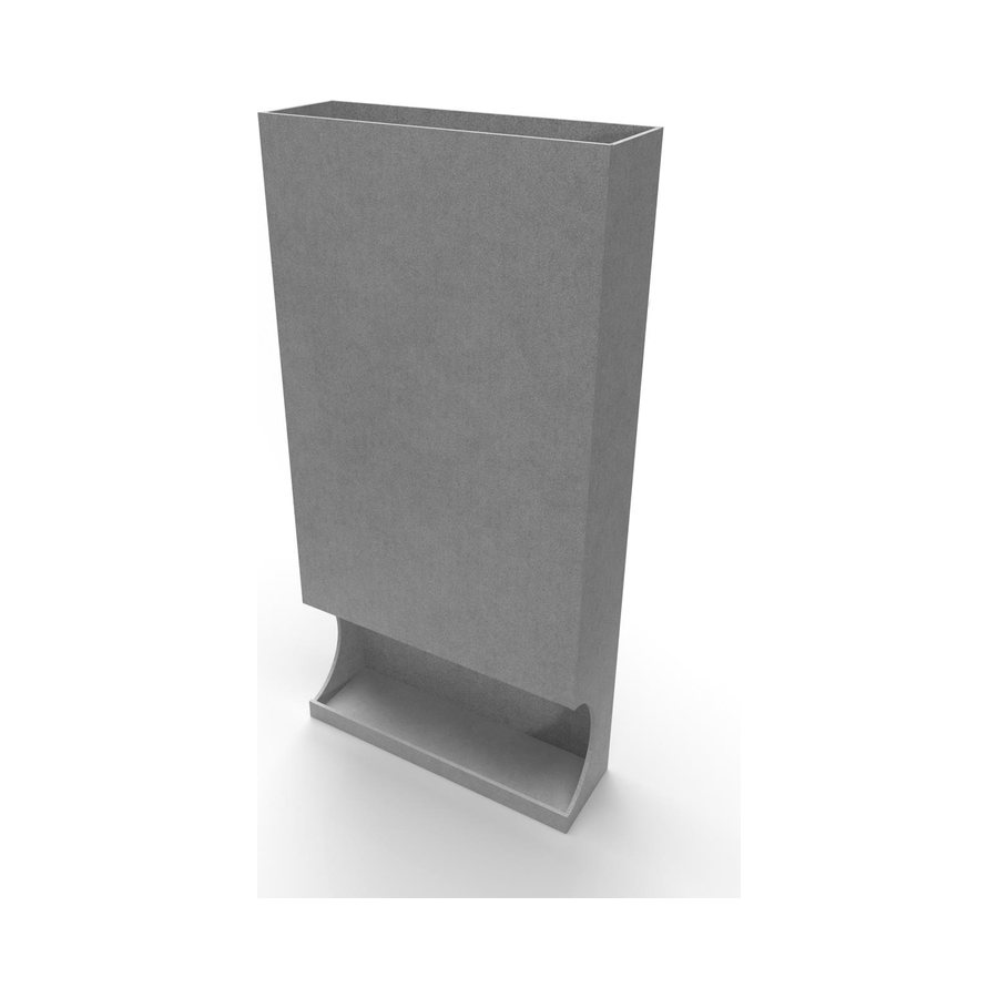 Gravity feed display structure, blank render